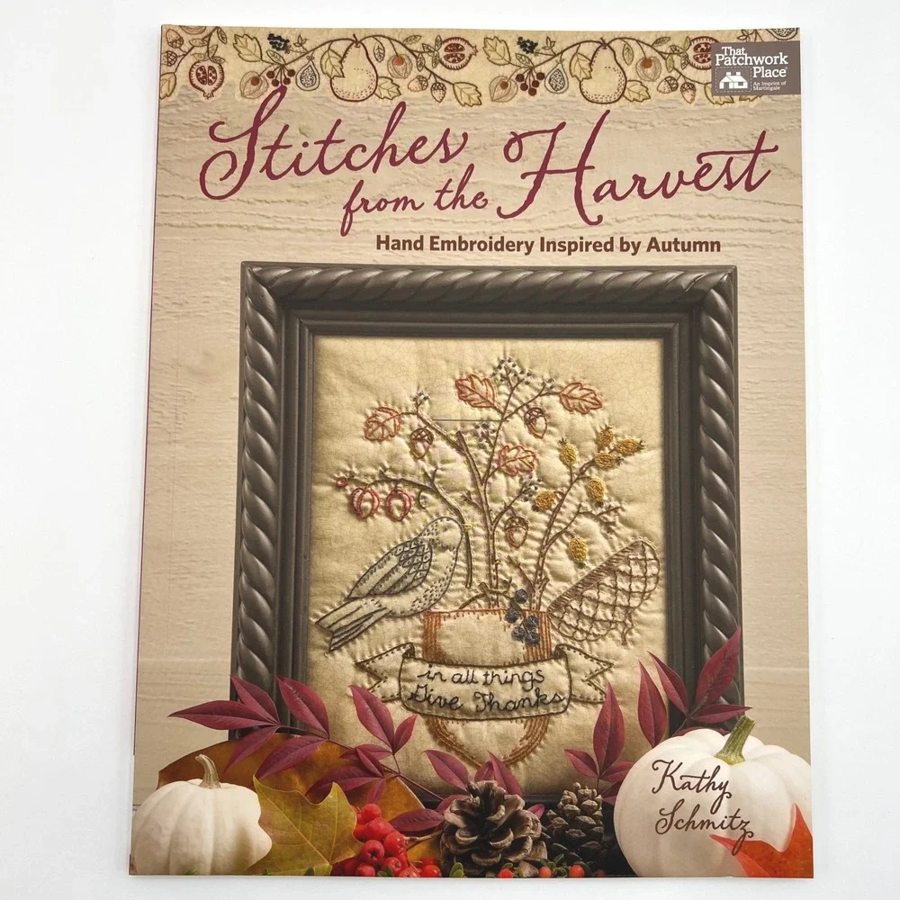 Kathy Schmitz Hand Embroidery Lot Yuletide Harvest Garden Martingale 3 Books